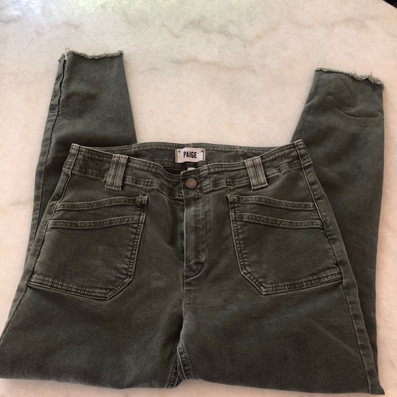 Paige Hoxton Utilitarian Ankle Raw Hem Denim 30 - Picture 5 of 13